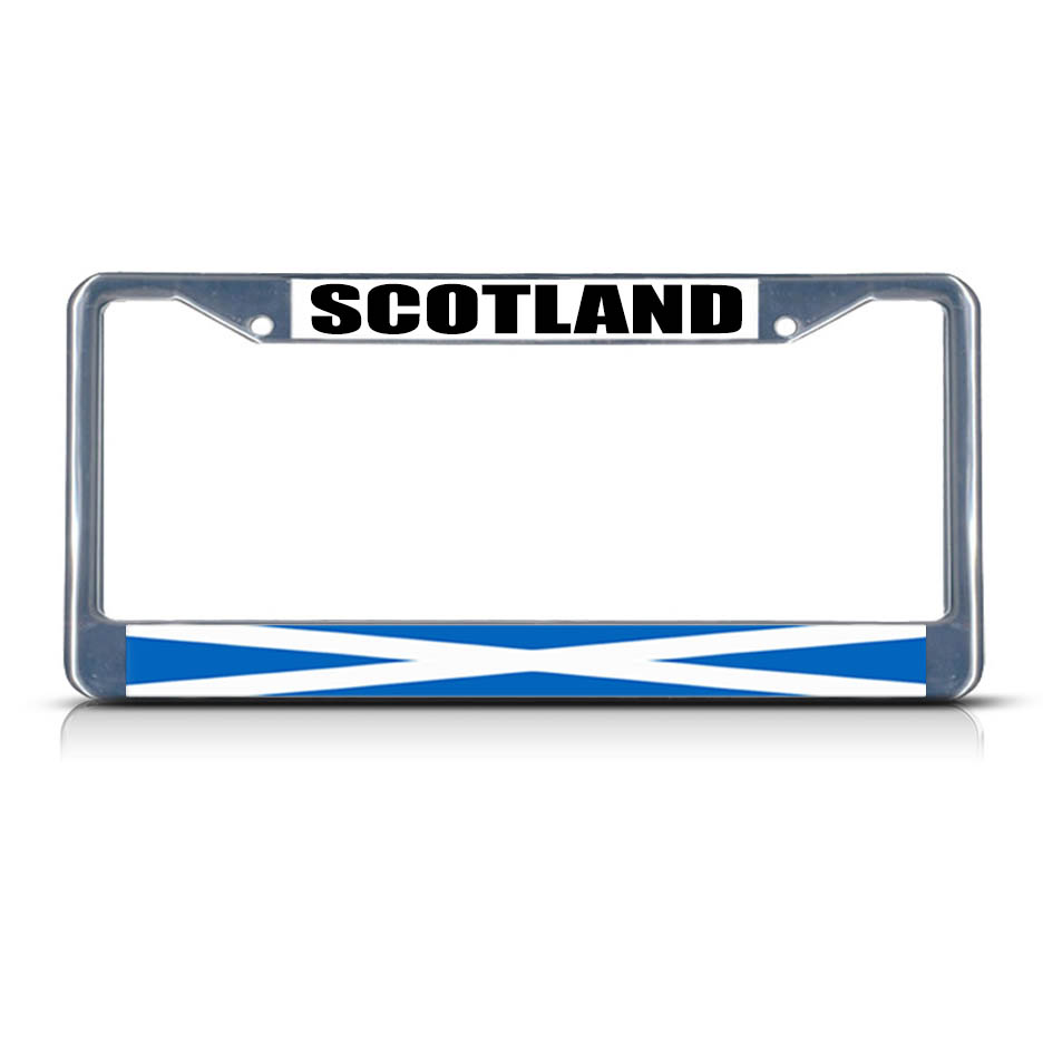 SCOTLAND SCOTTISH FLAG COUNTRY Metal License Plate Frame Tag Border Two