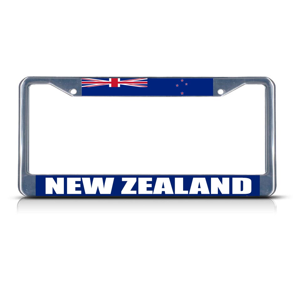 NEW ZEALAND FLAG Metal License Plate Frame Tag Border Two Holes eBay