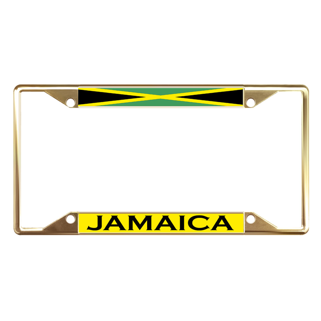 JAMAICA FLAG COUNTRY Metal License Plate Frame Tag Holder Four Holes eBay