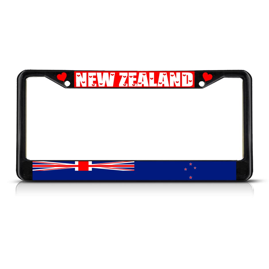 NEW ZEALAND COUNTRY FLAG Metal License Plate Frame Tag Border Two Holes