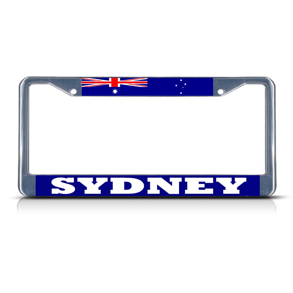 AUSTRALIA SYDNEY Metal License Plate Frame Tag Border Two Holes